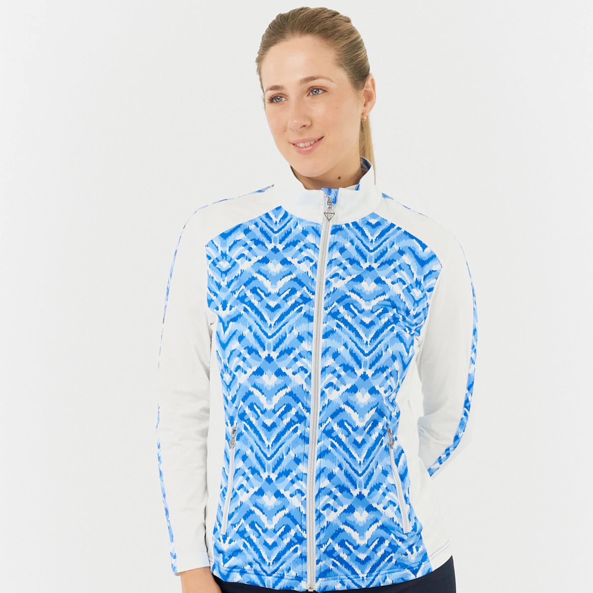 Pure Golf Gia Summer Weight Ladies Golf Jacket Santorini Skies
